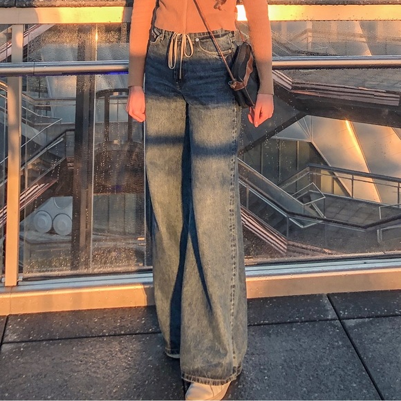 ZARA wide leg flare jeans high waisted - Picture 3 of 9